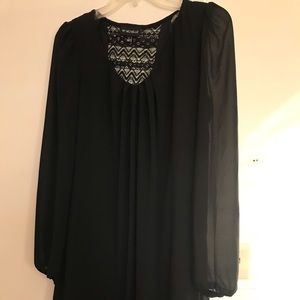 My Michelle-Dress w/ lace & see-through sleeves